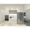 Móveis modulares de alto brilho RTA armário de armário de cozinha
